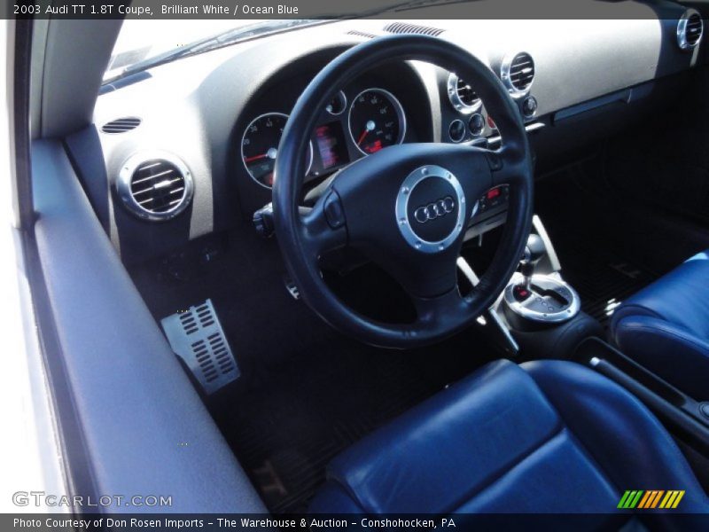 Brilliant White / Ocean Blue 2003 Audi TT 1.8T Coupe