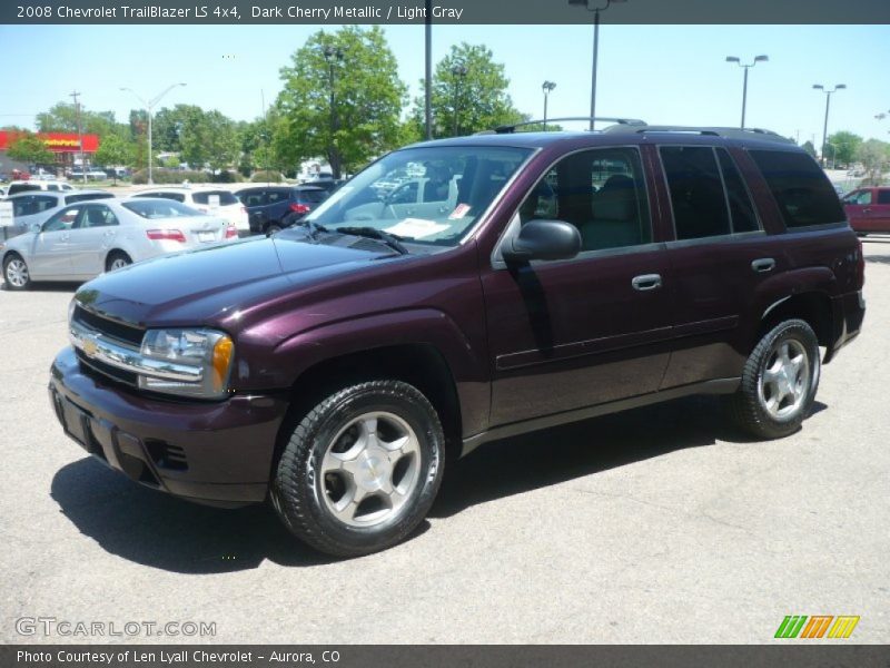 Dark Cherry Metallic / Light Gray 2008 Chevrolet TrailBlazer LS 4x4