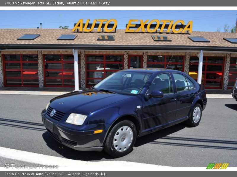 Atlantic Blue Pearl / Gray 2000 Volkswagen Jetta GLS Sedan