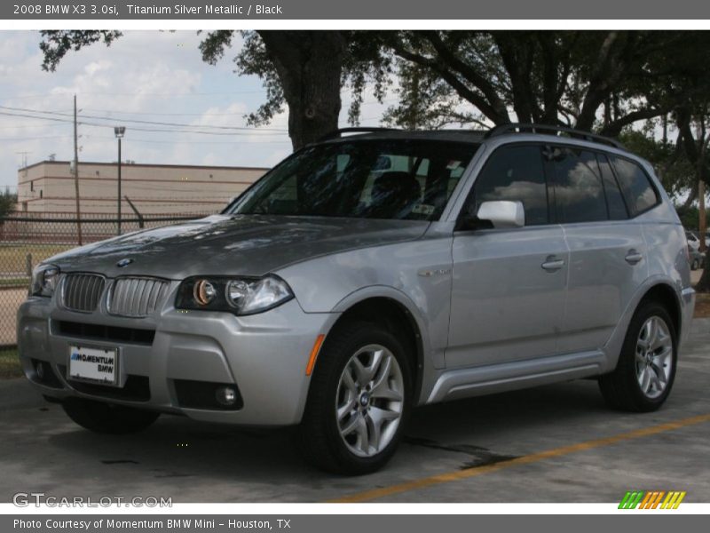 Titanium Silver Metallic / Black 2008 BMW X3 3.0si