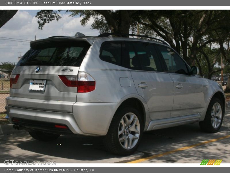 Titanium Silver Metallic / Black 2008 BMW X3 3.0si
