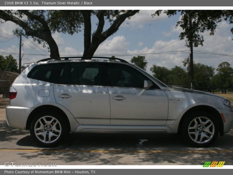 Titanium Silver Metallic / Black 2008 BMW X3 3.0si