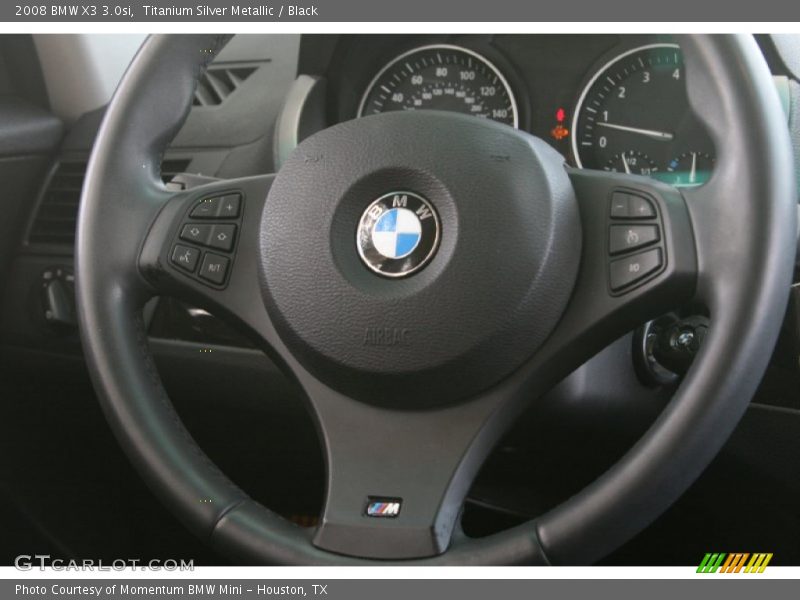 Titanium Silver Metallic / Black 2008 BMW X3 3.0si