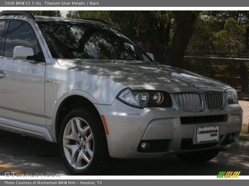 Titanium Silver Metallic / Black 2008 BMW X3 3.0si
