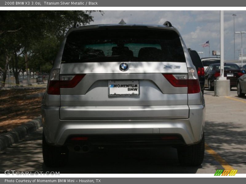 Titanium Silver Metallic / Black 2008 BMW X3 3.0si