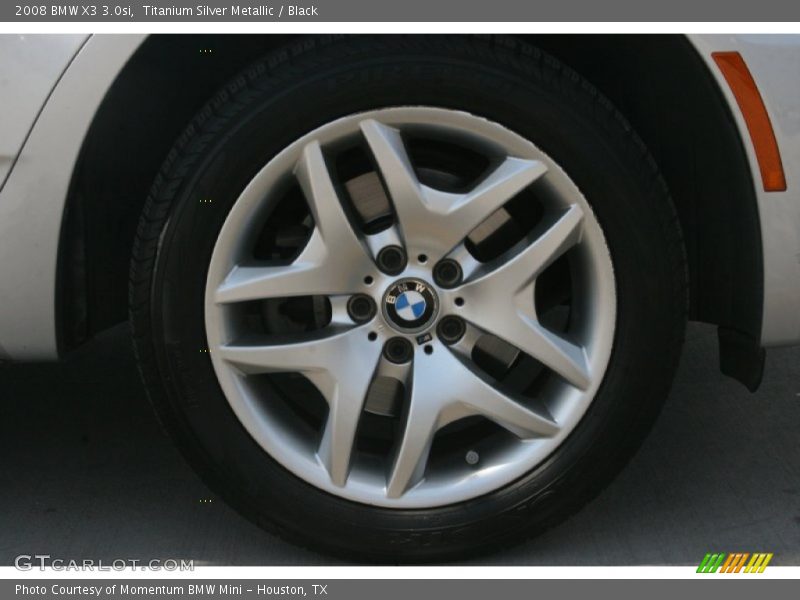 Titanium Silver Metallic / Black 2008 BMW X3 3.0si