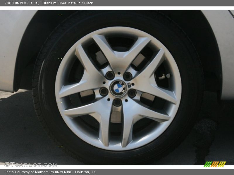Titanium Silver Metallic / Black 2008 BMW X3 3.0si