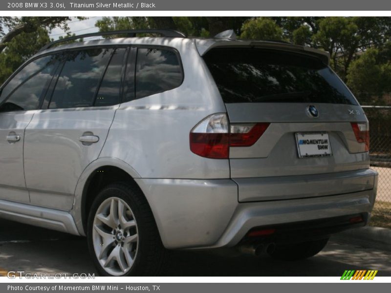 Titanium Silver Metallic / Black 2008 BMW X3 3.0si