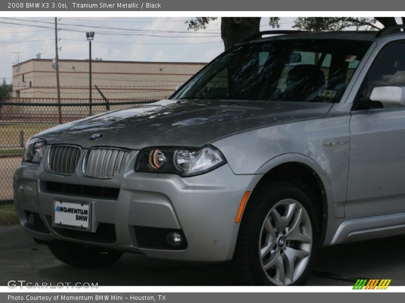 Titanium Silver Metallic / Black 2008 BMW X3 3.0si