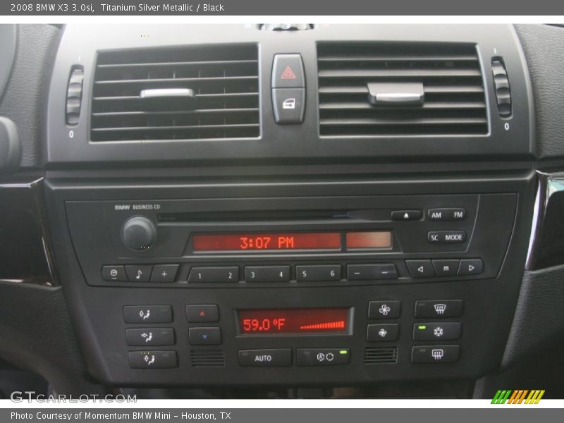 Titanium Silver Metallic / Black 2008 BMW X3 3.0si