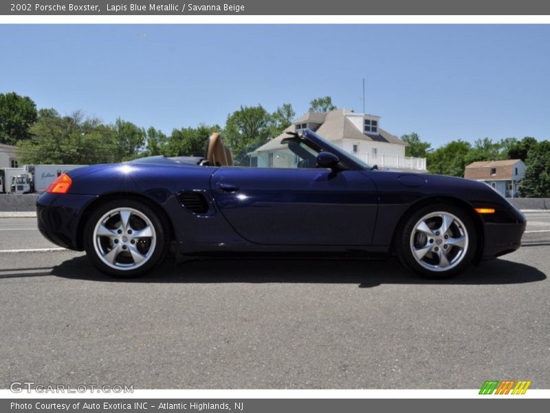 Lapis Blue Metallic / Savanna Beige 2002 Porsche Boxster