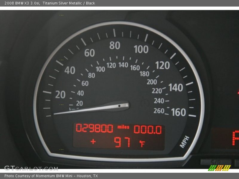 Titanium Silver Metallic / Black 2008 BMW X3 3.0si