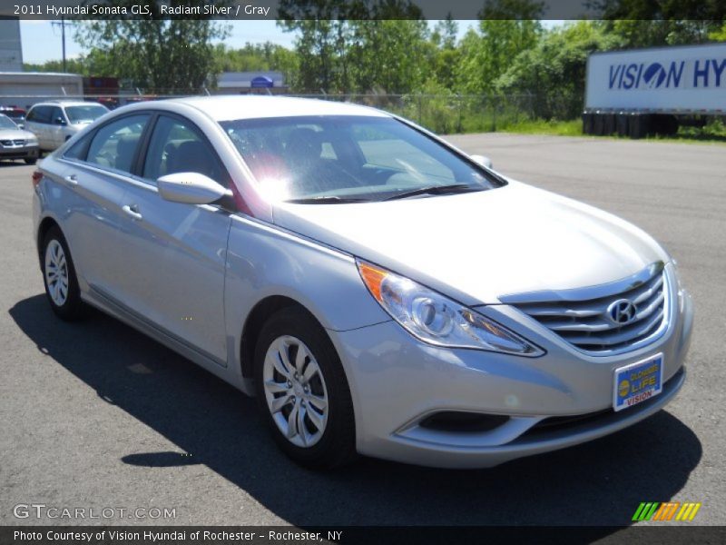 Radiant Silver / Gray 2011 Hyundai Sonata GLS