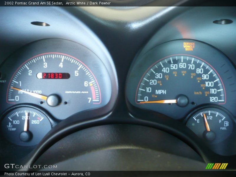  2002 Grand Am SE Sedan SE Sedan Gauges