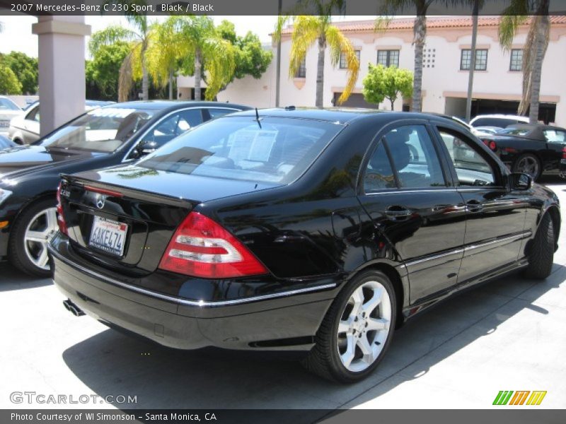 Black / Black 2007 Mercedes-Benz C 230 Sport