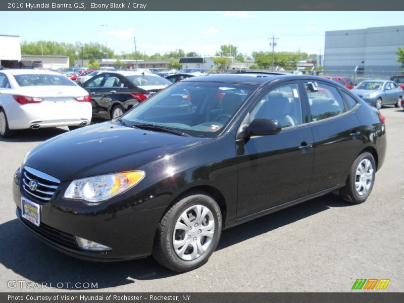 Ebony Black / Gray 2010 Hyundai Elantra GLS