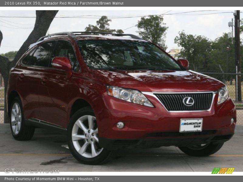 Matador Red Mica / Parchment/Brown Walnut 2010 Lexus RX 350