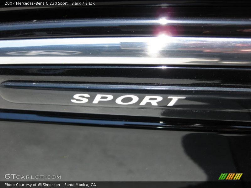 Black / Black 2007 Mercedes-Benz C 230 Sport