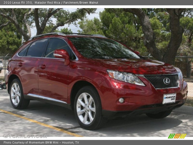 Matador Red Mica / Parchment/Brown Walnut 2010 Lexus RX 350