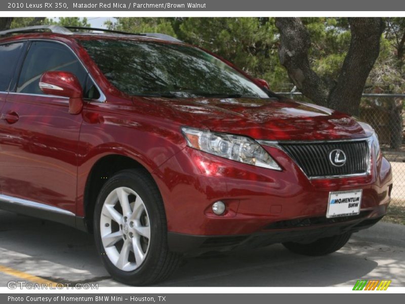 Matador Red Mica / Parchment/Brown Walnut 2010 Lexus RX 350