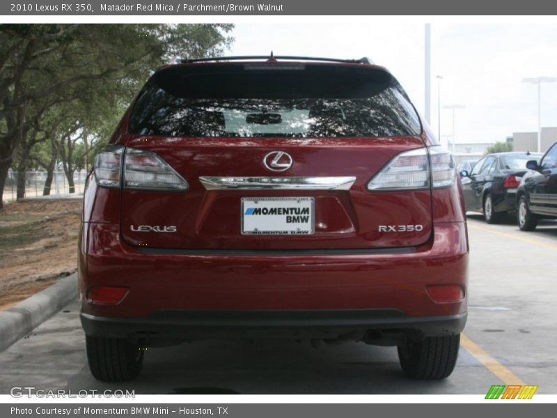 Matador Red Mica / Parchment/Brown Walnut 2010 Lexus RX 350