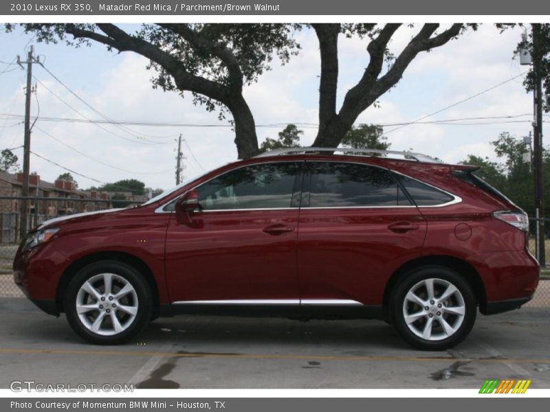 Matador Red Mica / Parchment/Brown Walnut 2010 Lexus RX 350
