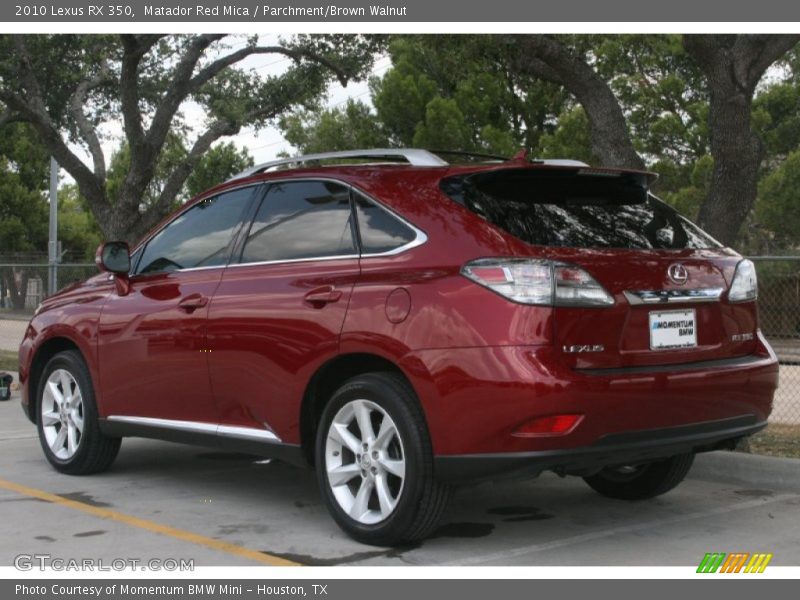 Matador Red Mica / Parchment/Brown Walnut 2010 Lexus RX 350