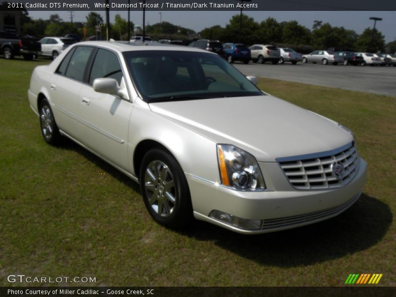 White Diamond Tricoat / Titanium/Dark Titanium Accents 2011 Cadillac DTS Premium