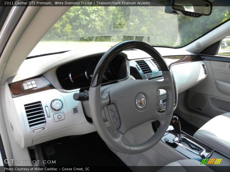 White Diamond Tricoat / Titanium/Dark Titanium Accents 2011 Cadillac DTS Premium