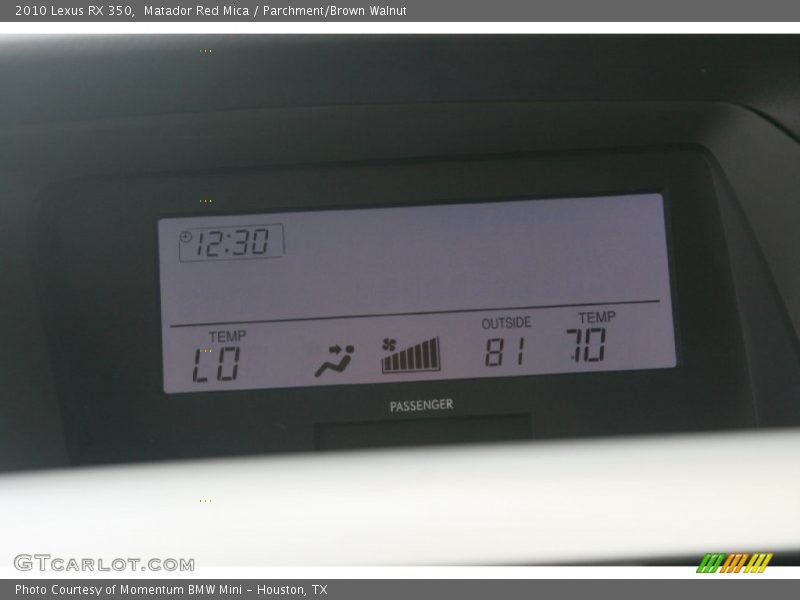 Matador Red Mica / Parchment/Brown Walnut 2010 Lexus RX 350