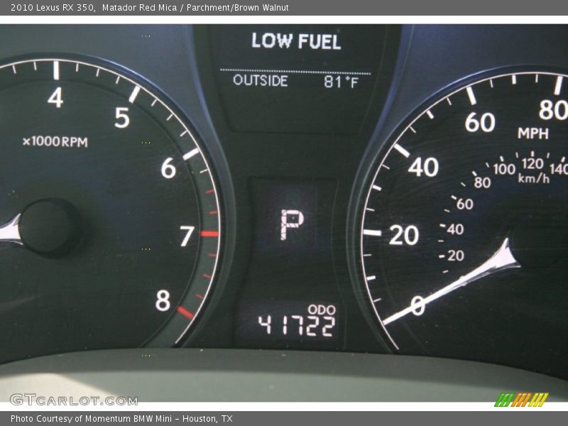 Matador Red Mica / Parchment/Brown Walnut 2010 Lexus RX 350