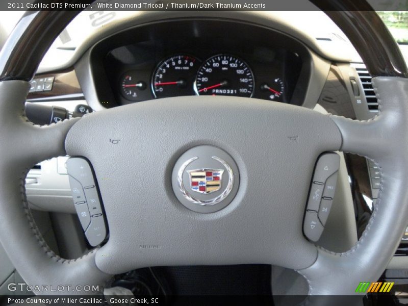 White Diamond Tricoat / Titanium/Dark Titanium Accents 2011 Cadillac DTS Premium