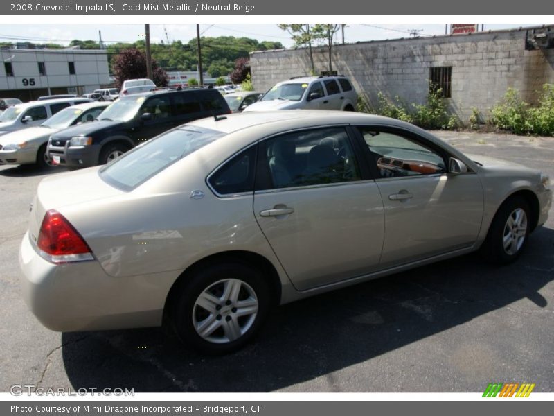 Gold Mist Metallic / Neutral Beige 2008 Chevrolet Impala LS
