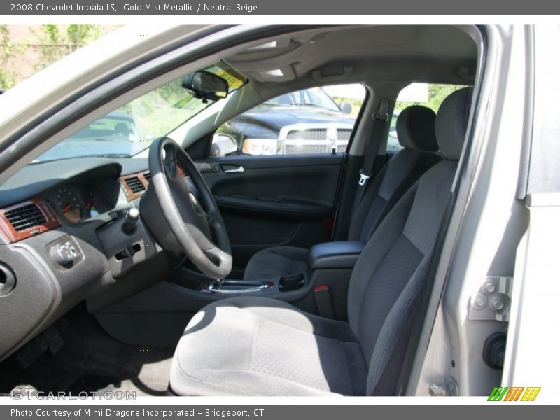 Gold Mist Metallic / Neutral Beige 2008 Chevrolet Impala LS