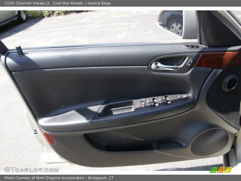 Gold Mist Metallic / Neutral Beige 2008 Chevrolet Impala LS