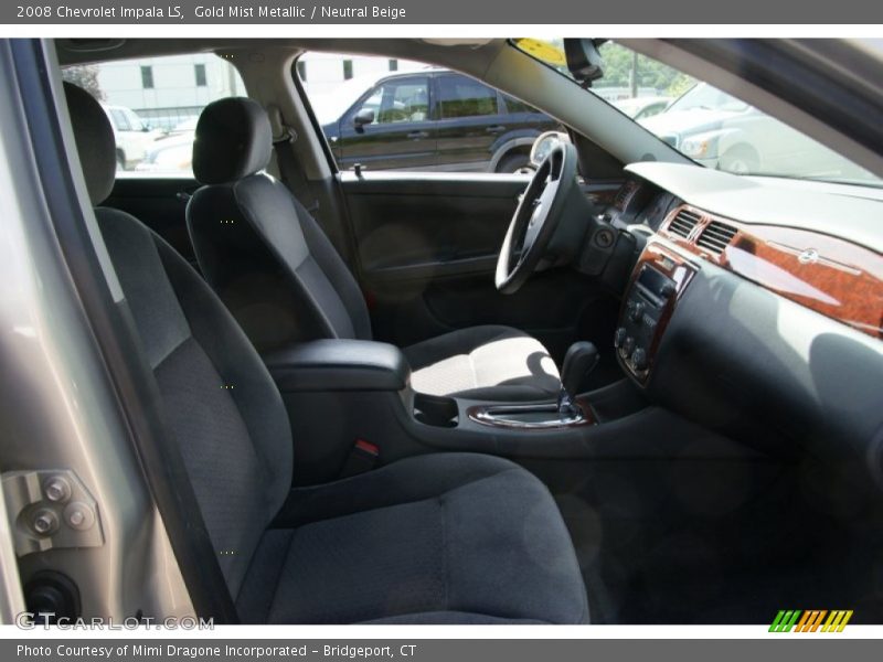 Gold Mist Metallic / Neutral Beige 2008 Chevrolet Impala LS
