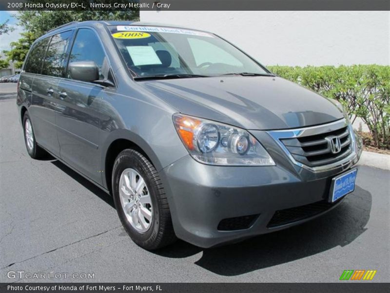 Nimbus Gray Metallic / Gray 2008 Honda Odyssey EX-L