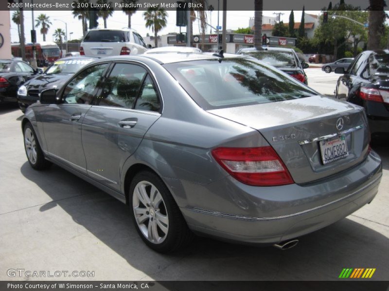 Palladium Silver Metallic / Black 2008 Mercedes-Benz C 300 Luxury