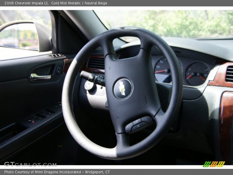 Gold Mist Metallic / Neutral Beige 2008 Chevrolet Impala LS