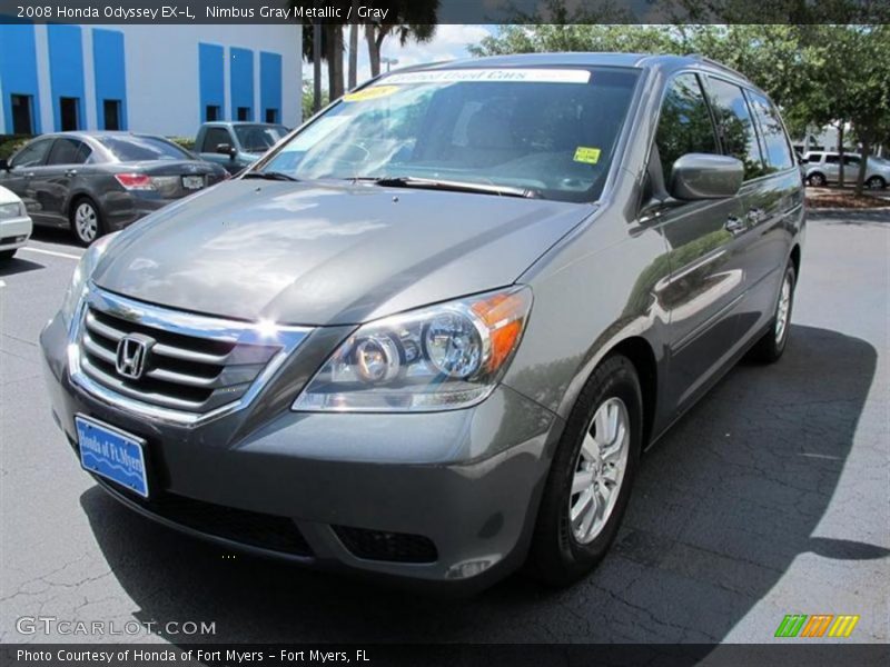 Nimbus Gray Metallic / Gray 2008 Honda Odyssey EX-L