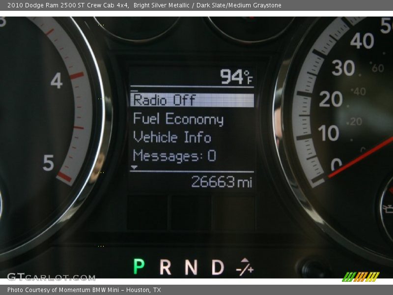 Bright Silver Metallic / Dark Slate/Medium Graystone 2010 Dodge Ram 2500 ST Crew Cab 4x4