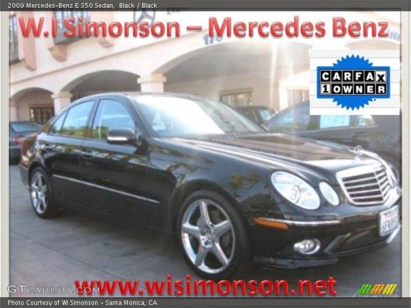 Black / Black 2009 Mercedes-Benz E 350 Sedan