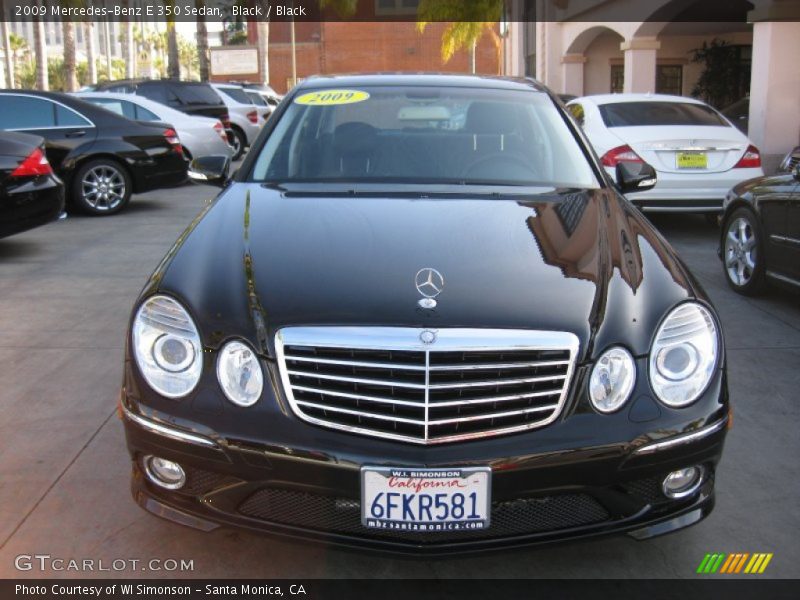Black / Black 2009 Mercedes-Benz E 350 Sedan