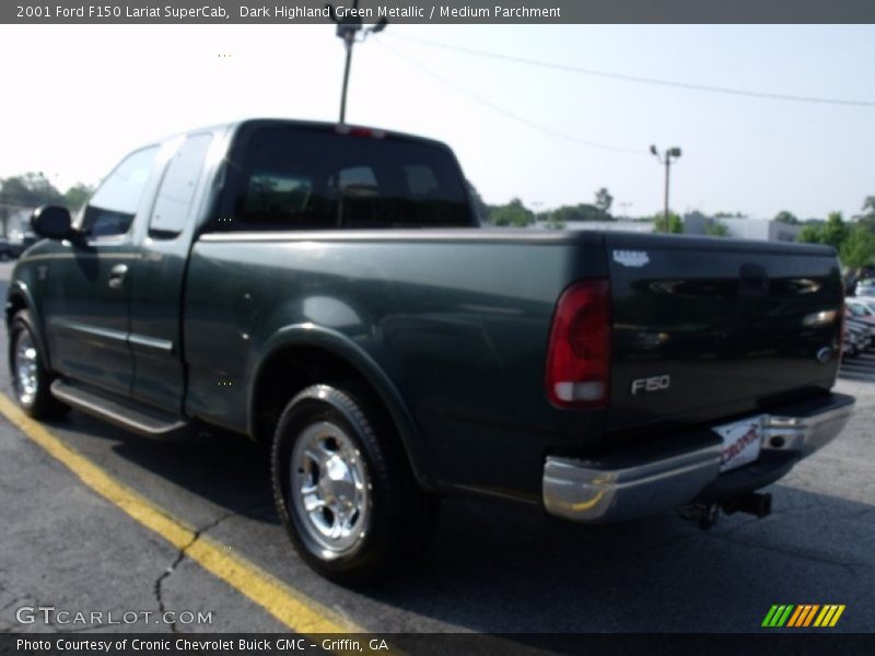 Dark Highland Green Metallic / Medium Parchment 2001 Ford F150 Lariat SuperCab