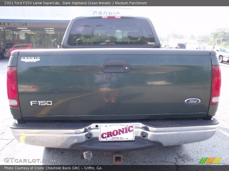 Dark Highland Green Metallic / Medium Parchment 2001 Ford F150 Lariat SuperCab