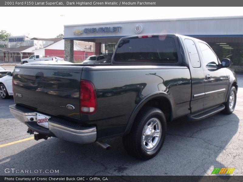 Dark Highland Green Metallic / Medium Parchment 2001 Ford F150 Lariat SuperCab