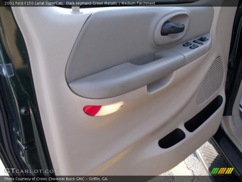 Dark Highland Green Metallic / Medium Parchment 2001 Ford F150 Lariat SuperCab