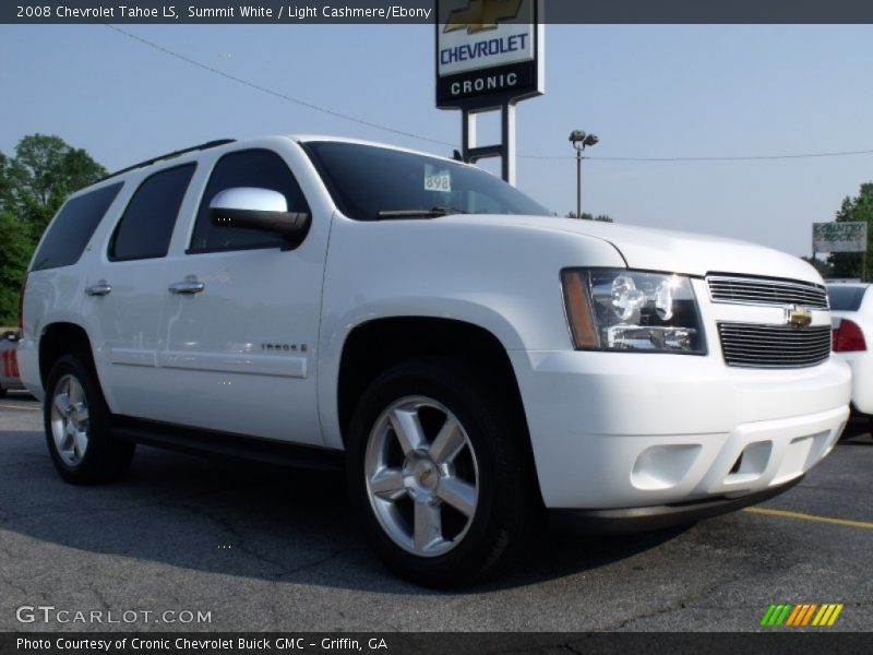 Summit White / Light Cashmere/Ebony 2008 Chevrolet Tahoe LS