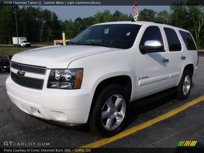 Summit White / Light Cashmere/Ebony 2008 Chevrolet Tahoe LS