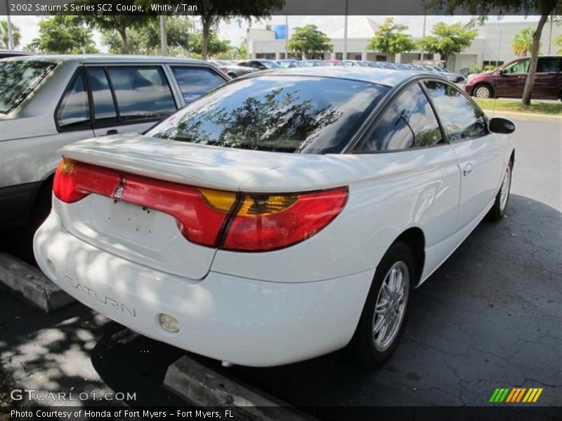 White / Tan 2002 Saturn S Series SC2 Coupe